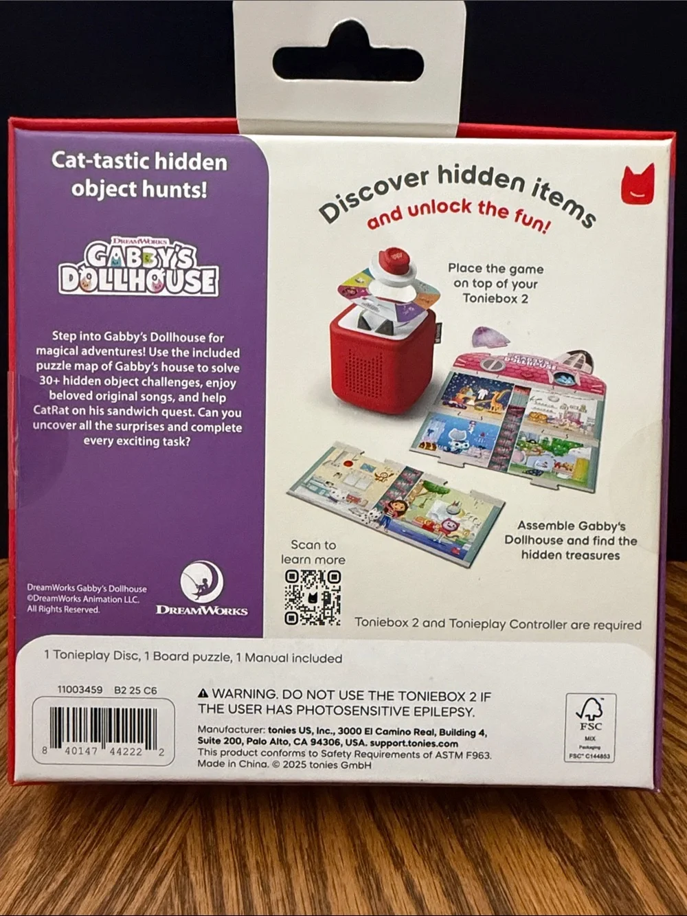 Tonies ToniePlay Gabby’s Dollhouse Game for Toniebox 2 NWT